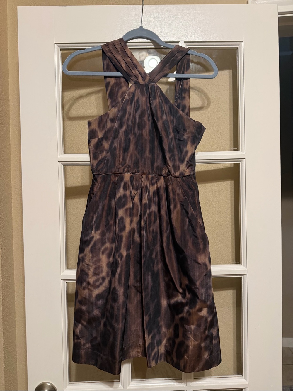 Banana Republic Iridescent Brown Satin Dress